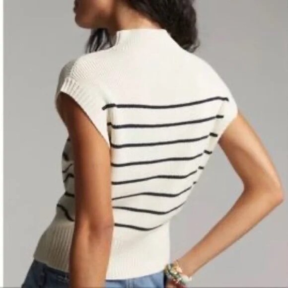 Anthropologie • Maeve Mock Neck Sweater Tee - Picture 4 of 6